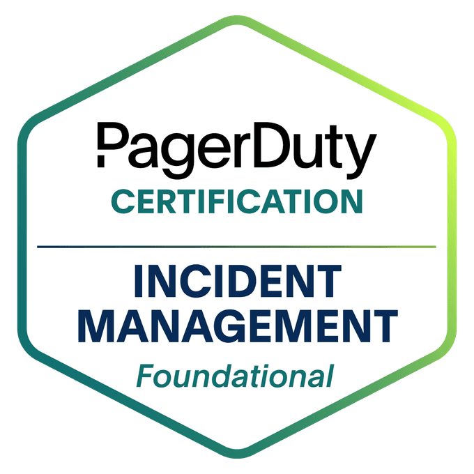 PagerDuty Incident Management Certification logo