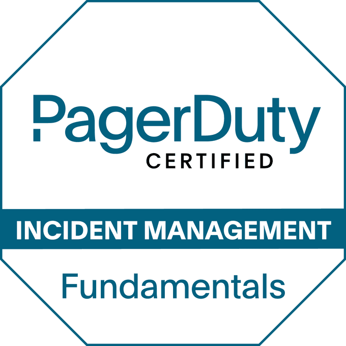 PagerDuty Incident Management Certification logo